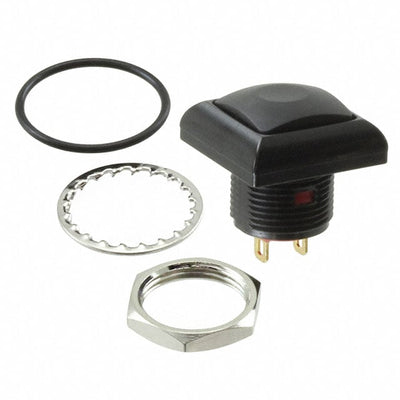 RP8400B2M1CEBLKBLKNIL by E-Switch - SWITCH PB SPST-NO 0.125A 125V