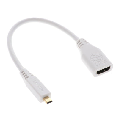 SC0224 by Raspberry Pi - WHITE MICROHDMI TO STANDARD ADAP