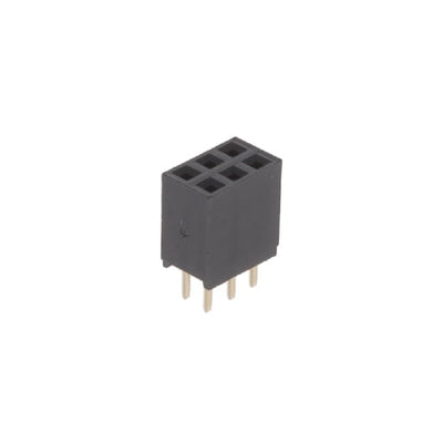 RS2-06-G by Adam Tech - RECEPTACLE STRIP 6P 2.54MM PITCH