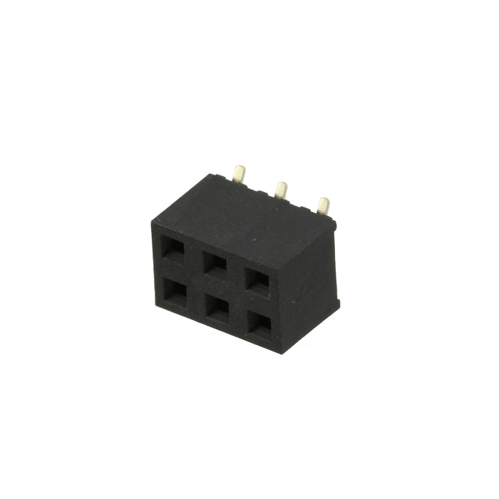 RS2BE-06-G-SMT by Adam Tech - RECEPTACLE STRIP 6P 2.54MM PITCH