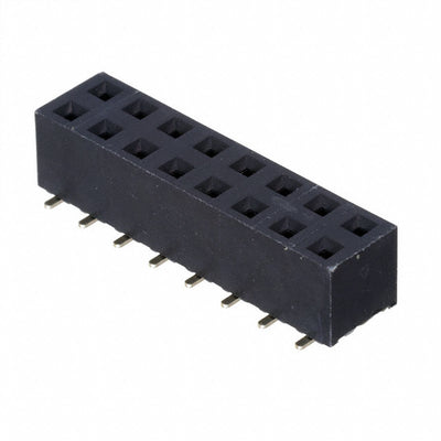 RS2BE-16-G-SMT by Adam Tech - RECEPTACLE STRIP 16P 2.54MM PITC