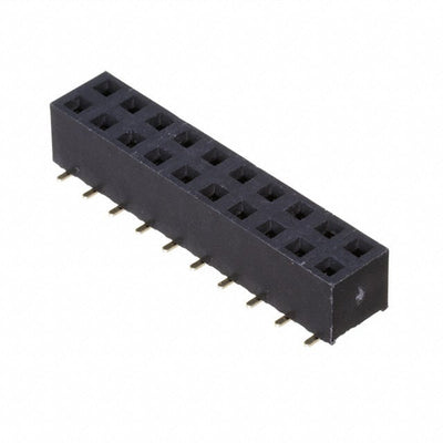 RS2BE-20-G-SMT by Adam Tech - RECEPTACLE STRIP 20P 2.54MM PITC
