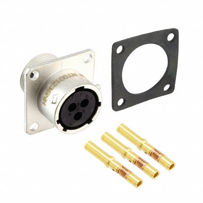 RT00123SNH-K by Amphenol Sine Systems Corp - CONNECTOR RECPT FMALE 3POS GOLD CRIMP