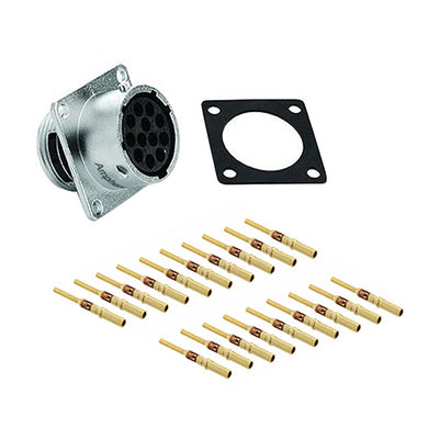 RT001619SNH-K by Amphenol Sine Systems Corp - CONNECTOR RECPT FMALE 19POS GOLD CRIMP