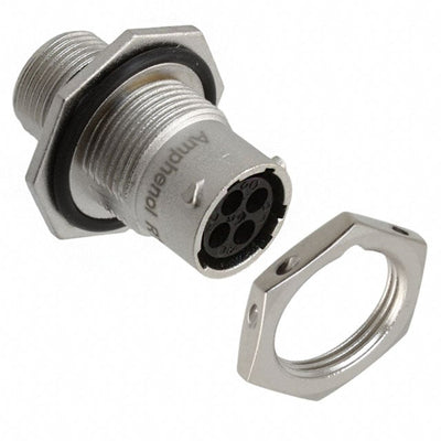 RT07104SNH by Amphenol Sine Systems Corp - CONNECTOR RECPT HSNG FMALE 4POS PNL MT