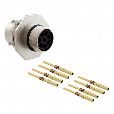 RT07128PNH-K by Amphenol Sine Systems Corp - CONNECTOR RECPT MALE 8POS GOLD CRIMP