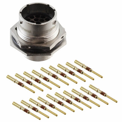RT071619PNH-K by Amphenol Sine Systems Corp - CONNECTOR RECPT MALE 19POS GOLD CRIMP