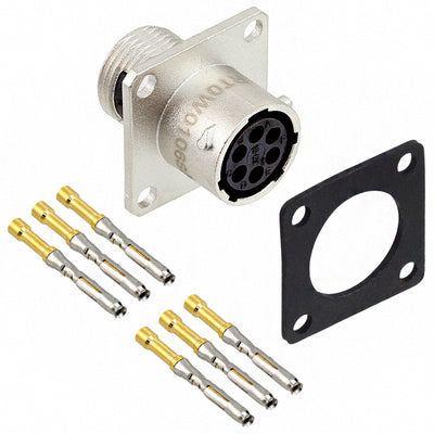 RT0W0106SNH-K by Amphenol Sine Systems Corp - CONNECTOR RECPT FMALE 6POS GOLD CRIMP