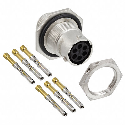 RT0W7106SNH-K by Amphenol Sine Systems Corp - CONNECTOR RECPT FMALE 6POS GOLD CRIMP