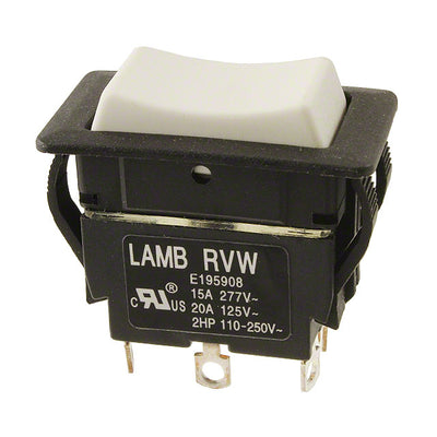 RVW56D1200 by E-Switch - ROCKER SWITCH DPDT20A 125V