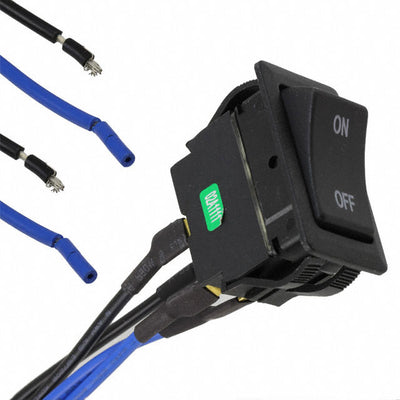 RVWW092D1123 by E-Switch - ROCKER SWITCH DPST 20A 125V