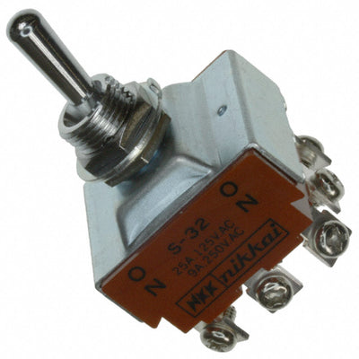 S32T by NKK Switches - SWITCH TOGGLE 3PDT 20A 125V