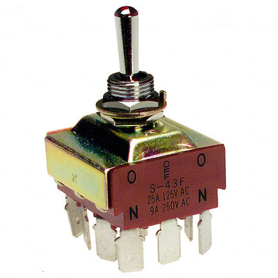 S43F by NKK Switches - SWITCH TOGGLE 4PDT 20A 125V