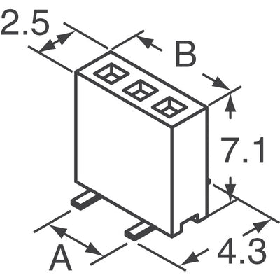PPTC031KFXC by Sullins Connector Solutions - CONNECTOR HDR 3POS 0.1 TIN SMD