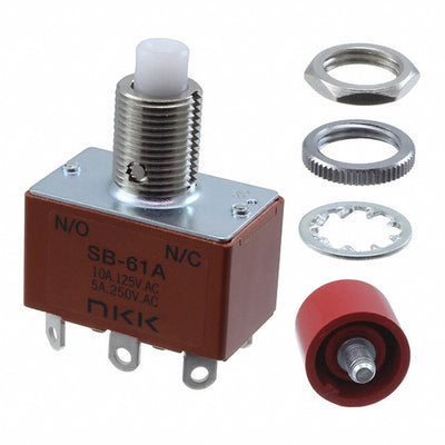 SB61A/AT414C by NKK Switches - PUSH SWITCH BUTTON DPDT 10A 125V