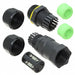 SC-L-UL12-02-GN by Amphenol LTW - CONNECTOR CABLE JOINER BLACK/GREEN