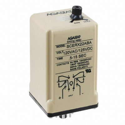 SCERX22ABA by TE Connectivity Aerospace, Defense and Marine - RELAY TIME DELAY 15SEC 5A 120V