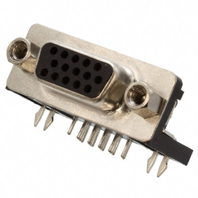 SDS108-PRW2-F15-SN63-1 by Sullins Connector Solutions - CONNECTOR D-SUB HD RCPT 15P R/A SLDR