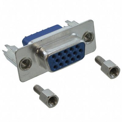 SDS160-PRW2-F15-UND7-2 by Sullins Connector Solutions - CONNECTOR D-SUB HD RCPT 15P VERT SLDR