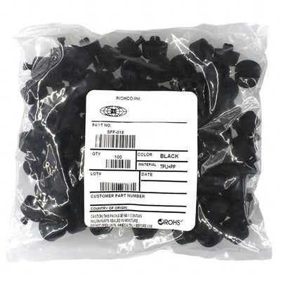 SFF-018 by Essentra Components - FOOT CYLINDRICAL 0.787"" DIA BLK