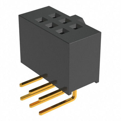 SFH11-NPPC-D03-RA-BK by Sullins Connector Solutions - CONNECTOR HDR 6POS 0.1 GOLD PCB R/A