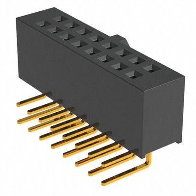 SFH11-PBPC-D08-RA-BK by Sullins Connector Solutions - CONNECTOR HDR 16POS 0.1 GOLD PCB R/A