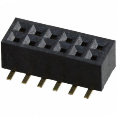 SFM210-LPSE-D06-SP-BK by Sullins Connector Solutions - CONNECTOR HDR 12POS 0.039 GOLD SMD