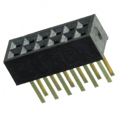 SFM210-LPSE-D06-ST-BK by Sullins Connector Solutions - CONNECTOR HDR 12POS 0.039 GOLD PCB