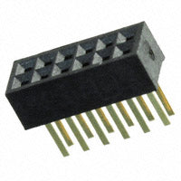 SFM210-LPSE-D06-ST-BK by Sullins Connector Solutions - CONNECTOR HDR 12POS 0.039 GOLD PCB