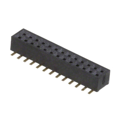 SFM210-LPSE-D13-SP-BK by Sullins Connector Solutions - CONNECTOR HDR 26POS 0.039 GOLD SMD