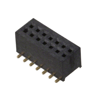 SFM315-LPGE-D07-SP-BK by Sullins Connector Solutions - CONNECTOR HDR 14POS 0.039 GOLD SMD