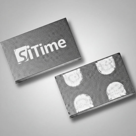 Two rectangular metallic USB flash drives, one showing the 'SiTime' logo and the other displaying four circular cutouts, on a plain white background.