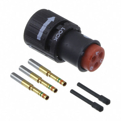 SJS830211 by Amphenol PCD - CONNECTOR PLUG FMALE 3POS GOLD CRIMP