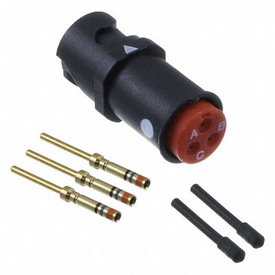 SJS830231 by Amphenol PCD - CONNECTOR RECPT MALE 3POS GOLD CRIMP