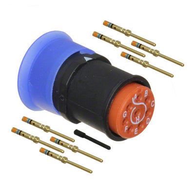 SJS831200 by Amphenol PCD - CONNECTOR RECPT MALE 8POS GOLD CRIMP