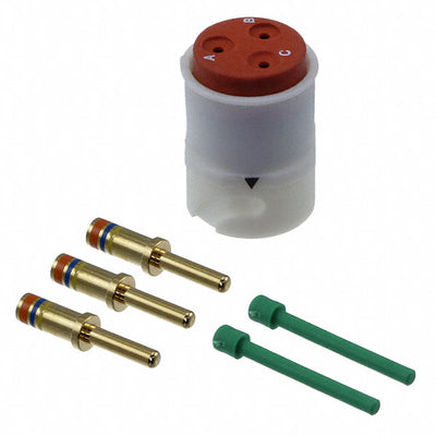 SJS840301 by Amphenol PCD - CONNECTOR RECPT MALE 3POS GOLD CRIMP
