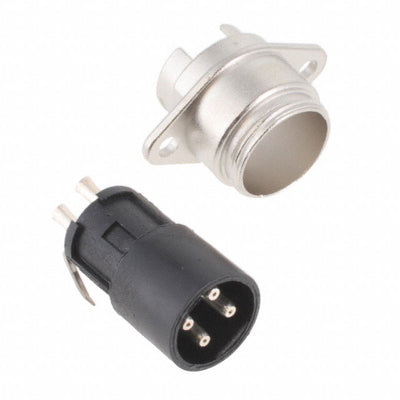 SL104M by Switchcraft Inc. - CONNECTOR RECPT MALE 4P SILV SLDR CUP