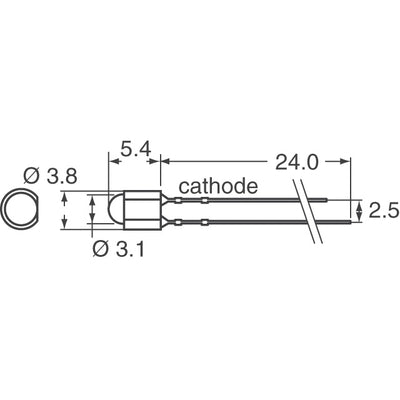SLR-343PCT32 by Rohm Semiconductor - LED GREEN CLEAR T/H