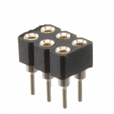 SMC-2-06-1-GT by Adam Tech - MACHINE PIN SOCKET 6P 2.54MM PIT