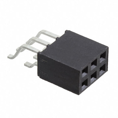 SMH-103-02-T-D-TR by Samtec Inc. - CONNECTOR RECPT 6POS 0.1 TIN SMD R/A