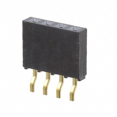 SMH-104-02-G-S by Samtec Inc. - CONNECTOR RECPT 4POS 0.1 GOLD SMD R/A