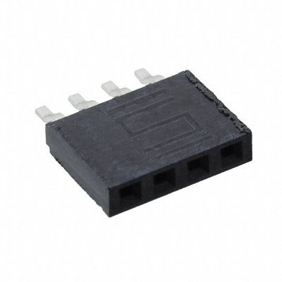 SMH-104-02-T-S by Samtec Inc. - CONNECTOR RECPT 4POS 0.1 TIN SMD R/A