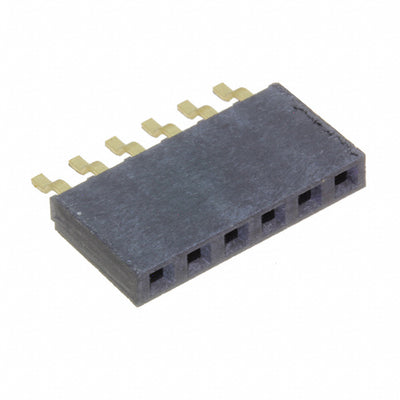 SMH-106-02-G-S by Samtec Inc. - CONNECTOR RECPT 6POS 0.1 GOLD SMD R/A