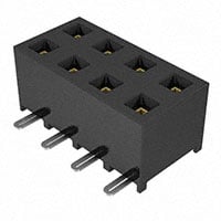 SMM-104-01-S-D by Samtec Inc. - CONNECTOR RECPT 8POS 0.079 GOLD PCB