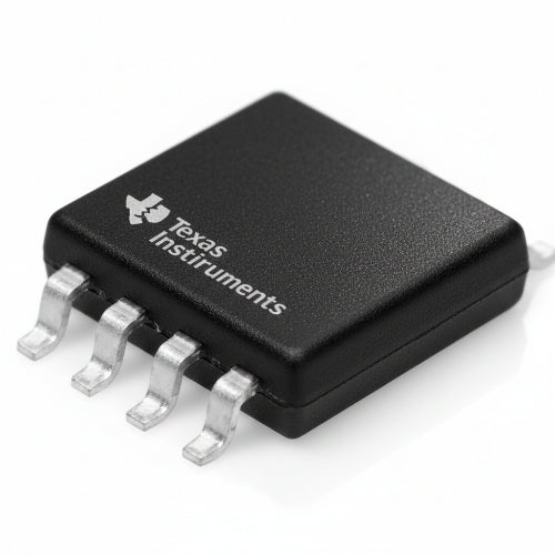 A small black electronic component with four silver metal leads, shown on a plain white background.