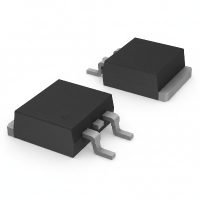 Two electronic components on a white background