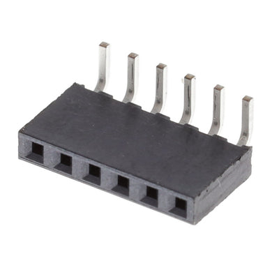 SQT-106-01-F-S-RA by Samtec Inc. - CONNECTOR RECPT 6P 0.079 GOLD PCB R/A
