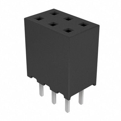 SQW-103-01-L-D-001 by Samtec Inc. - CONNECTOR RECPT 6POS 0.079 GOLD PCB