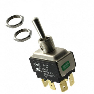 ST24GD00 by E-Switch - SWITCH TOGGLE DPDT 20A 125V