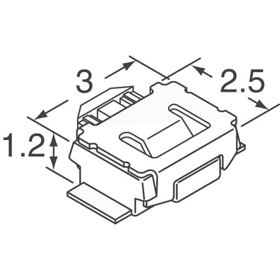 B3U-3000PM-B by Omron Electronics Inc-EMC Div - SWITCH TACTILE SPST-NO 0.05A 12V